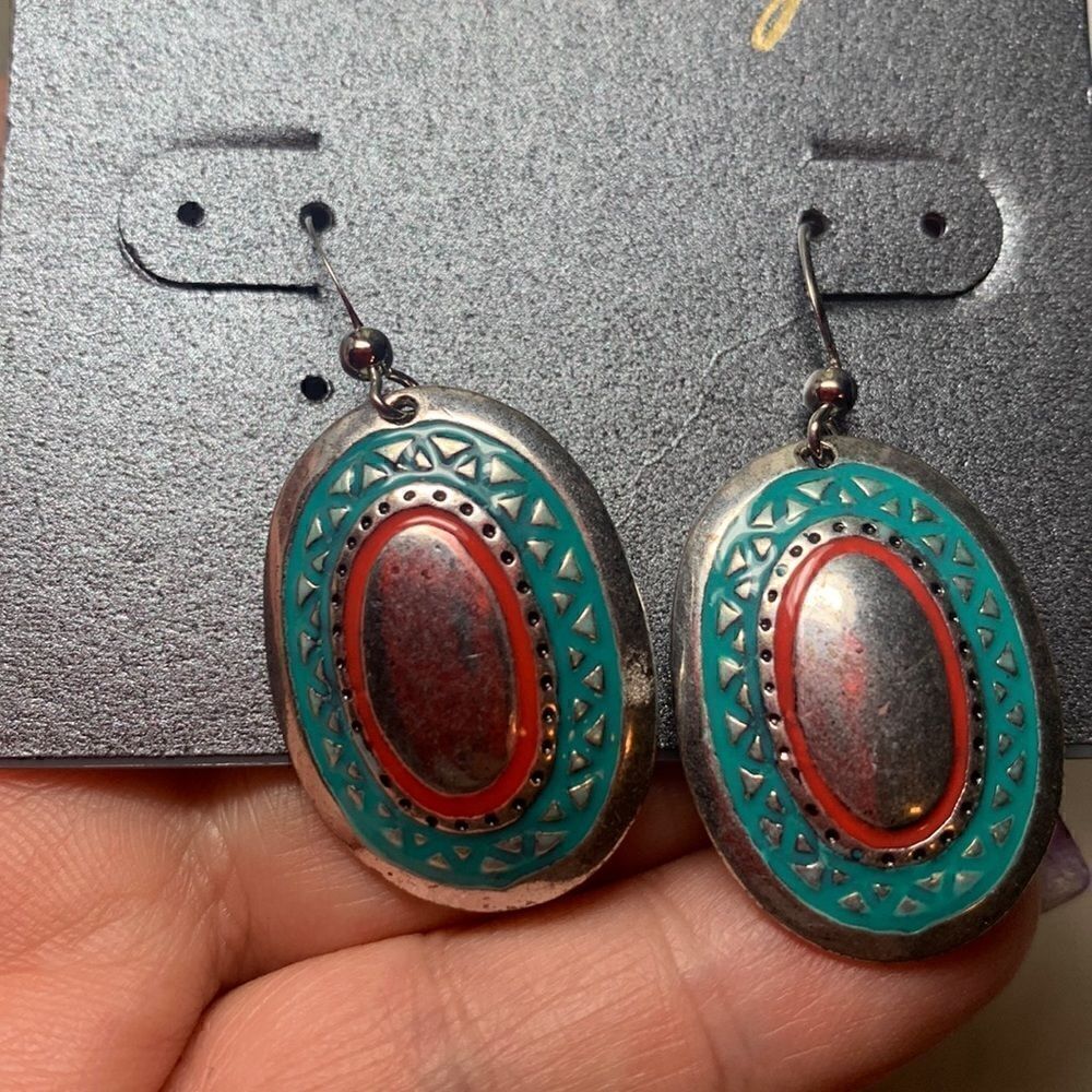 Madison Tyler Fashion Pierced Earrings Fishhook Turquoise Southwestern